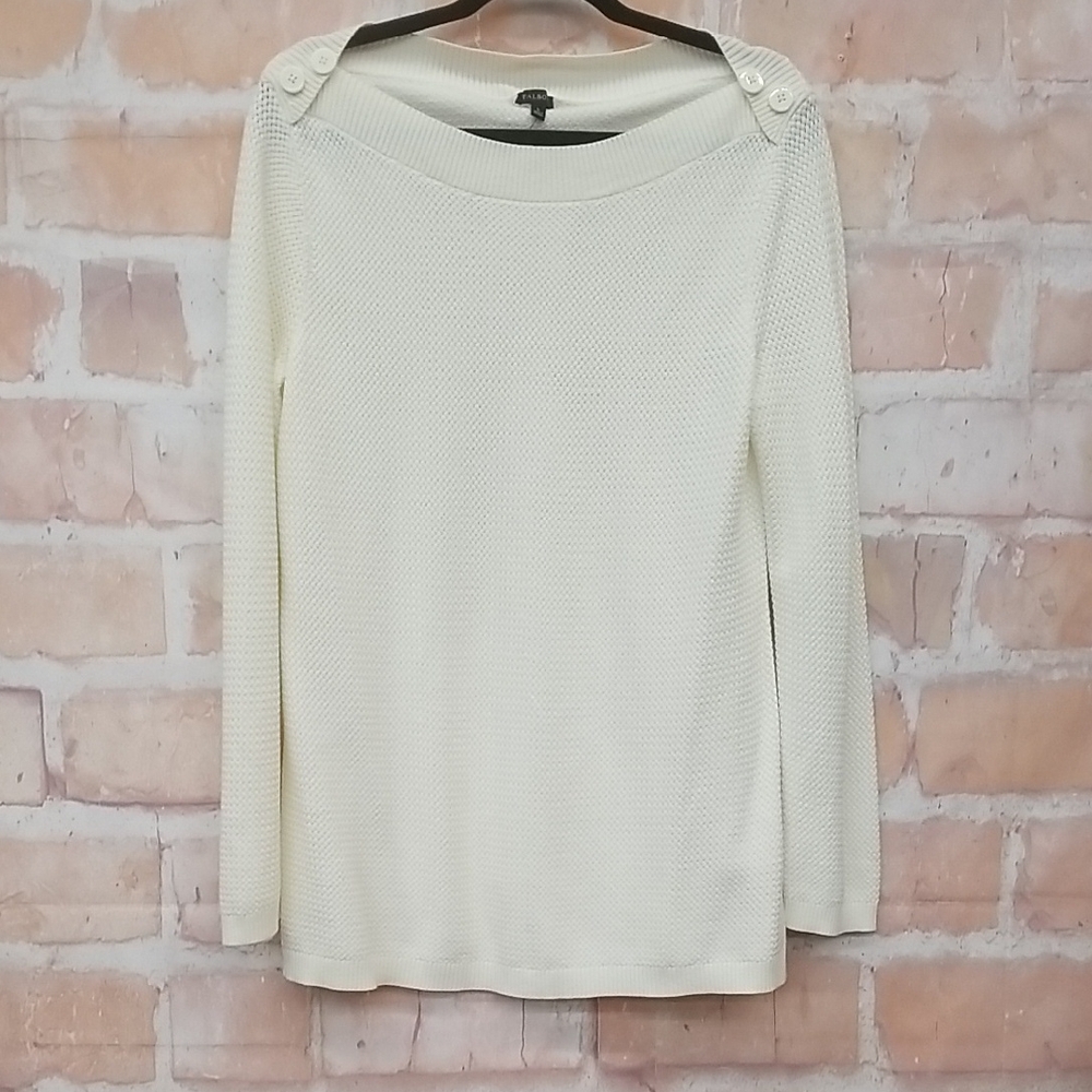 NWT Talbots Size L Ivory Knit Sweater